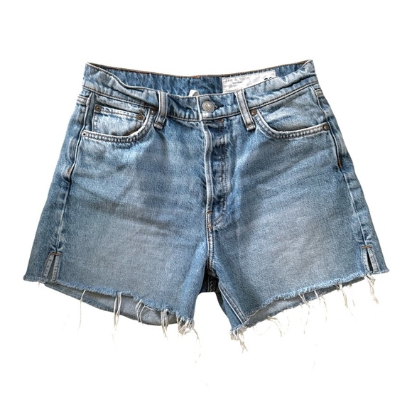 rag & bone Vintage Cut Off High Rise Shorts in Light Blue Wash - Size 26 - Picture 2 of 10